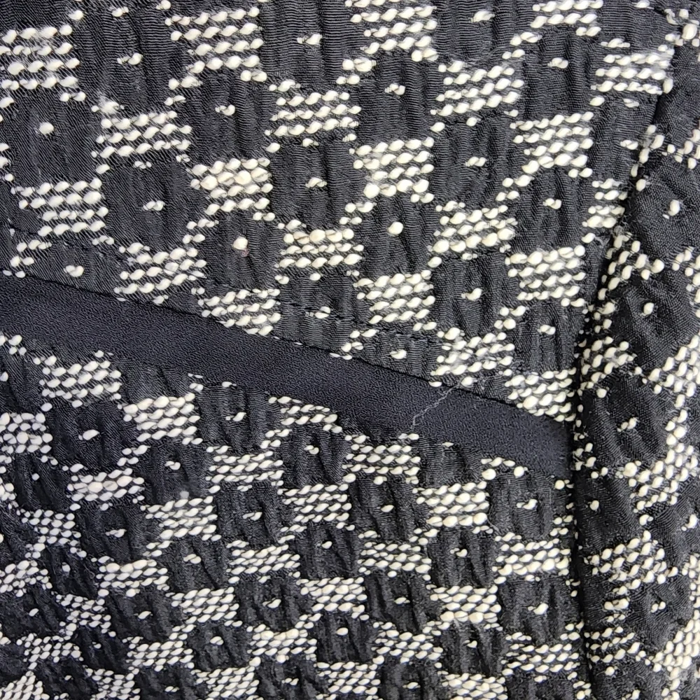 BLACK PEPPER winter jacket size 10 black white warm short bomber blazer - Picture 7 of 13